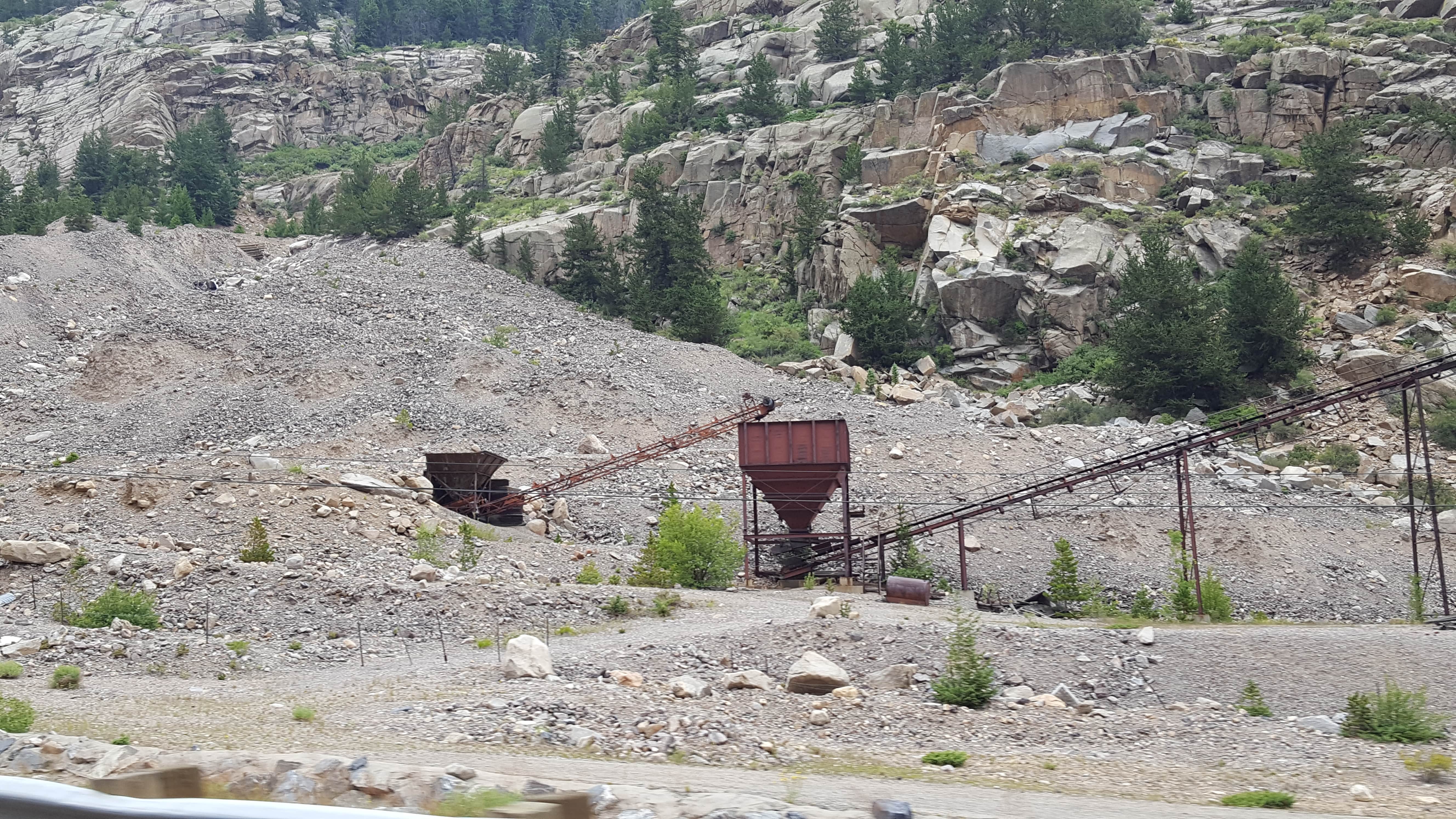 Mining beside I-70 in Colorado