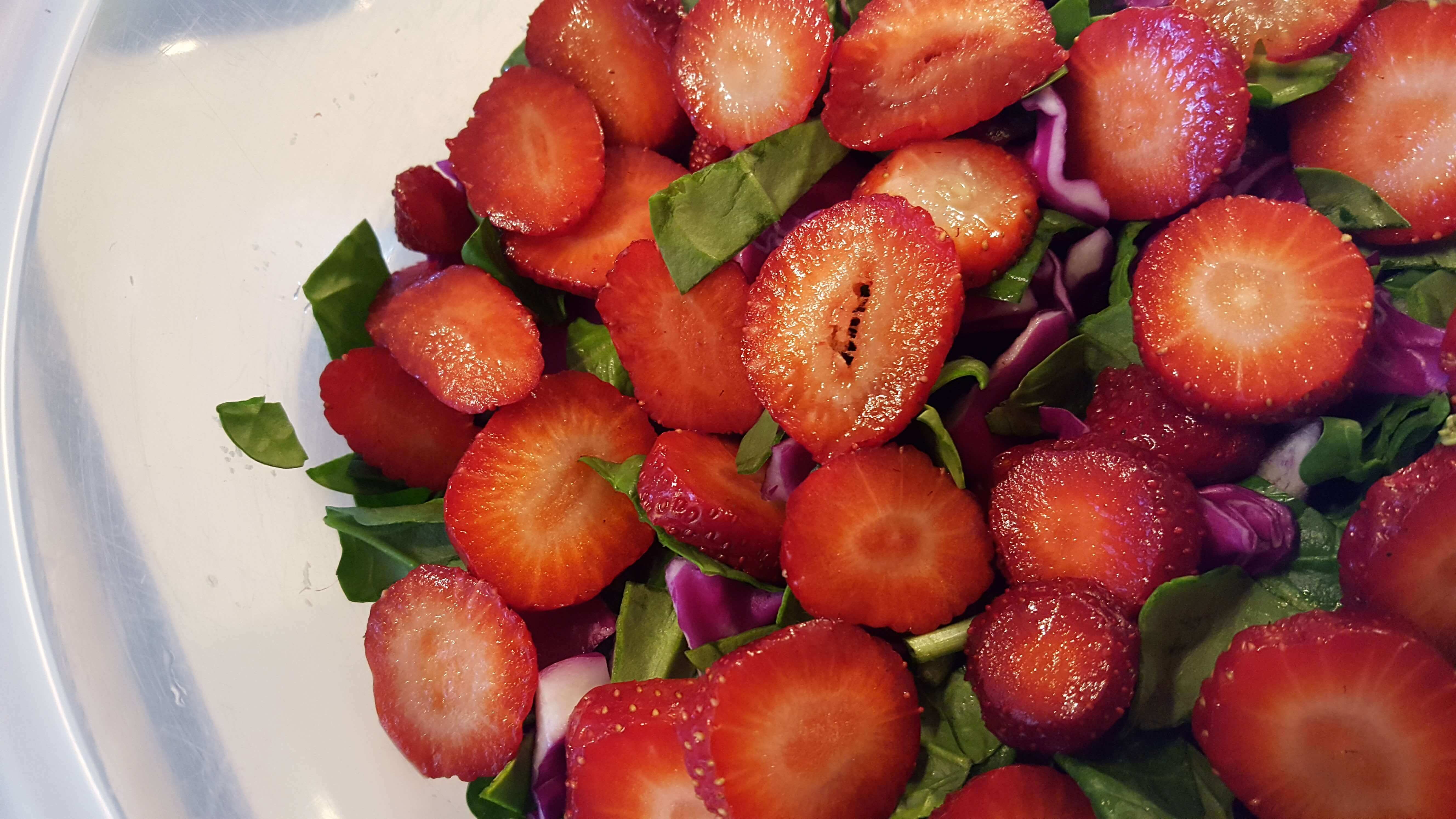 Strawberries, spinach