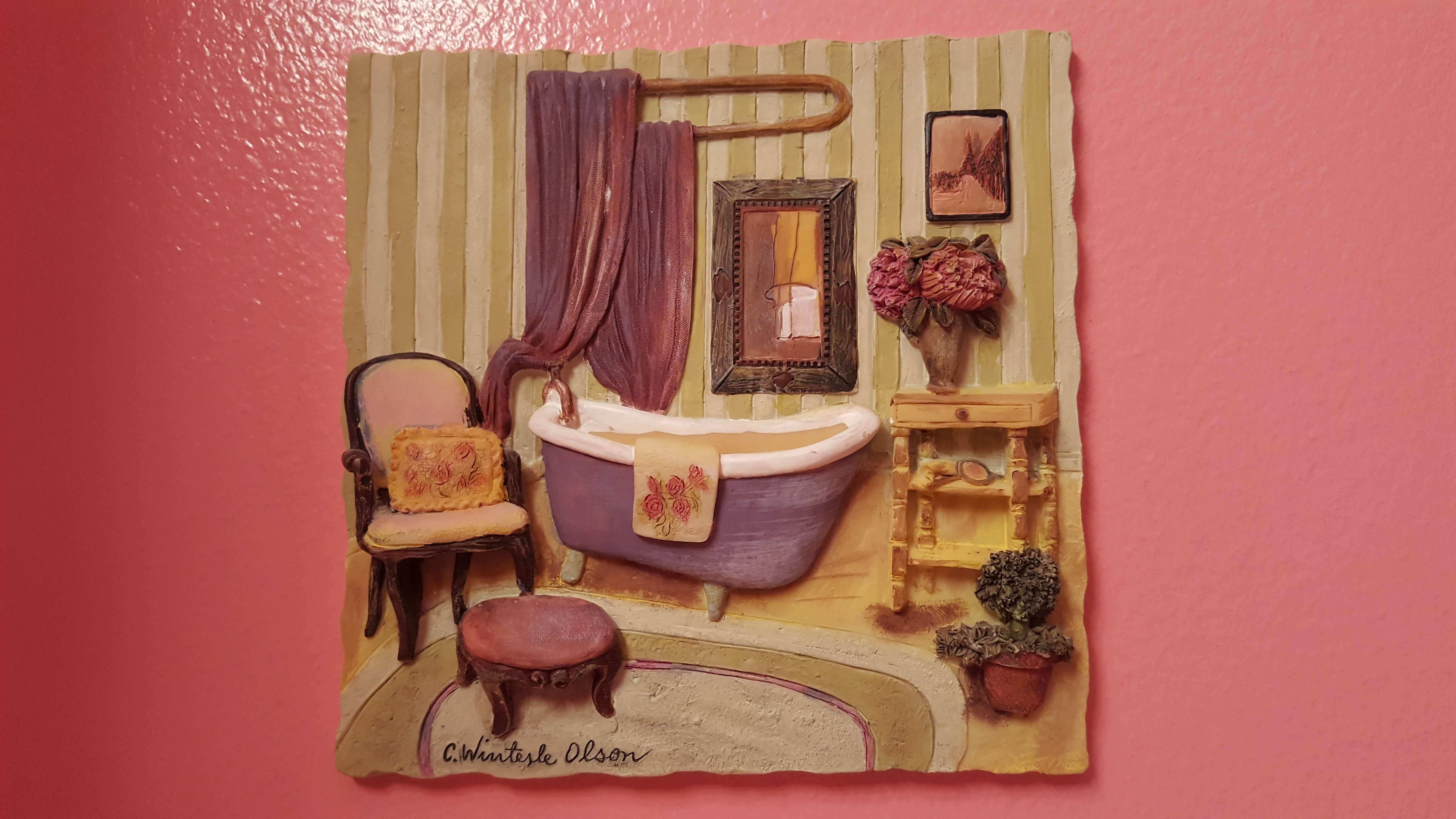 Miniature bathroom scene