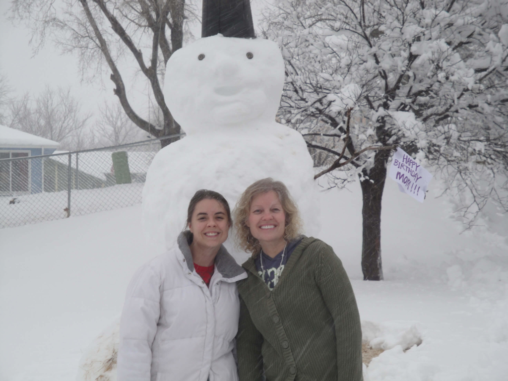 A 7-foot snowman