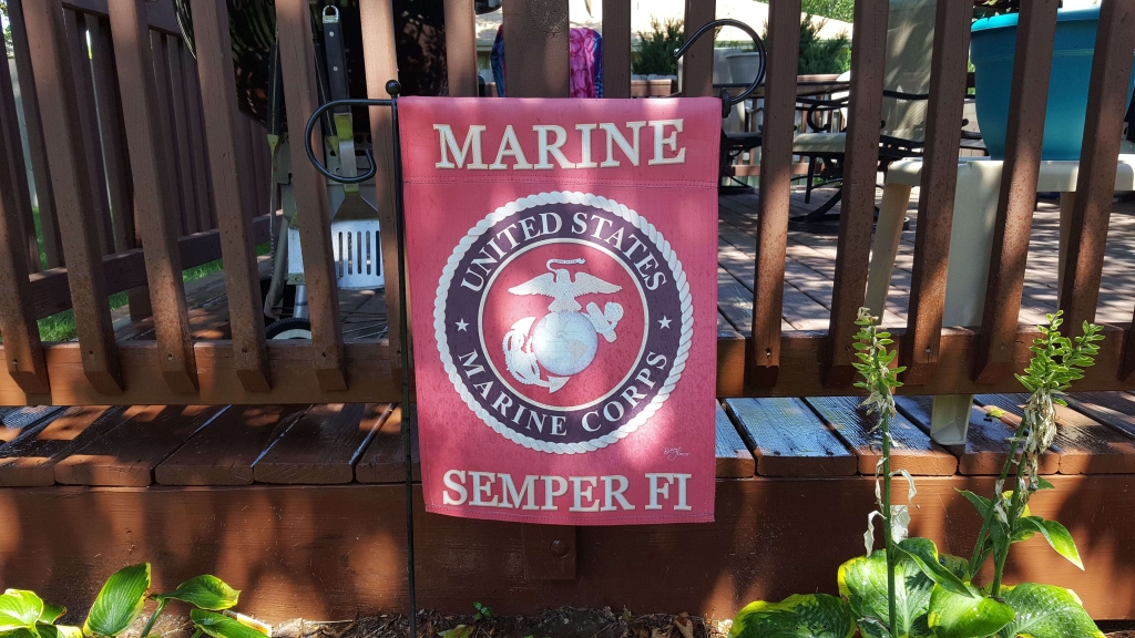 Semper Fi yard flag