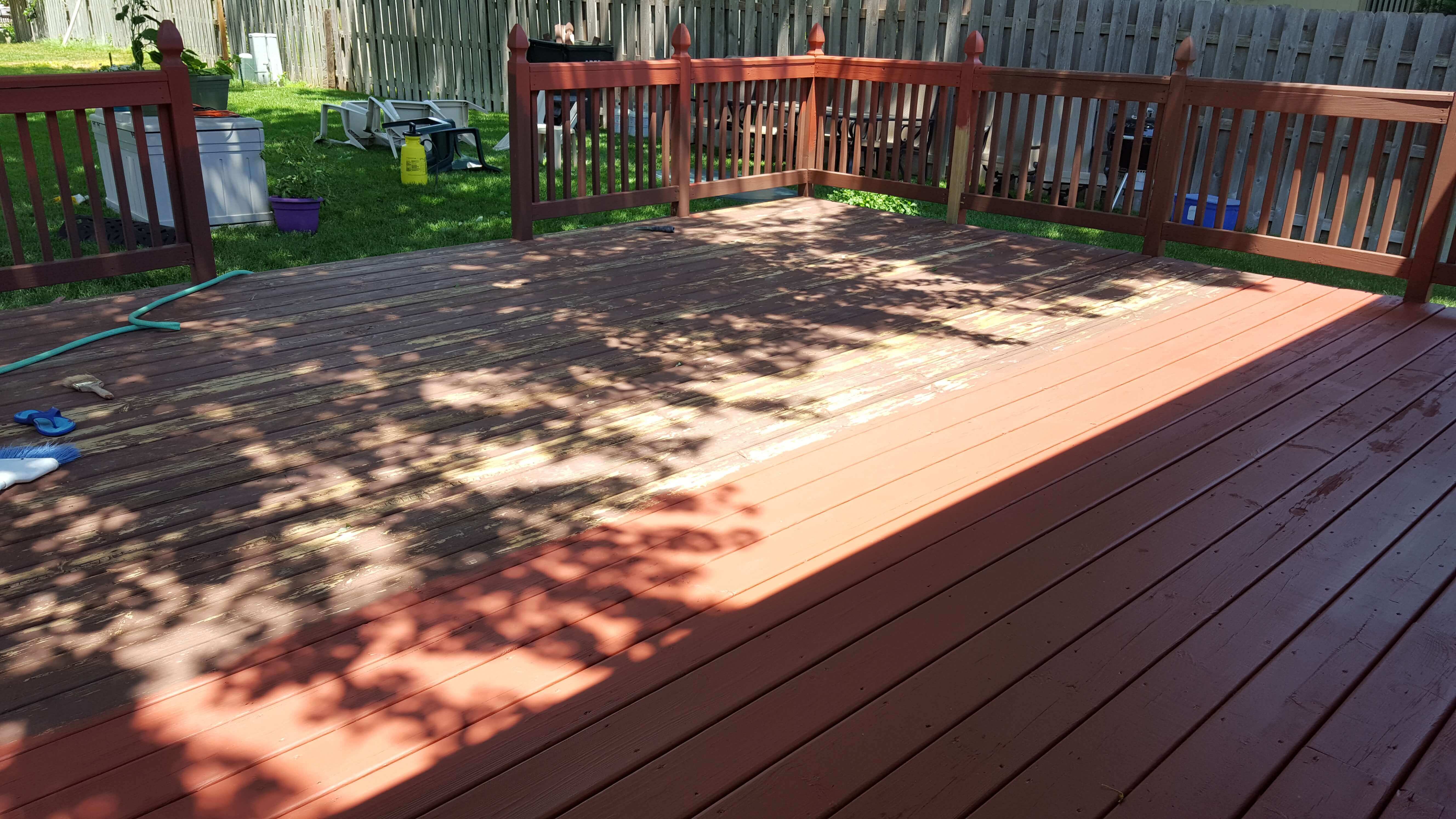 Painting a deck