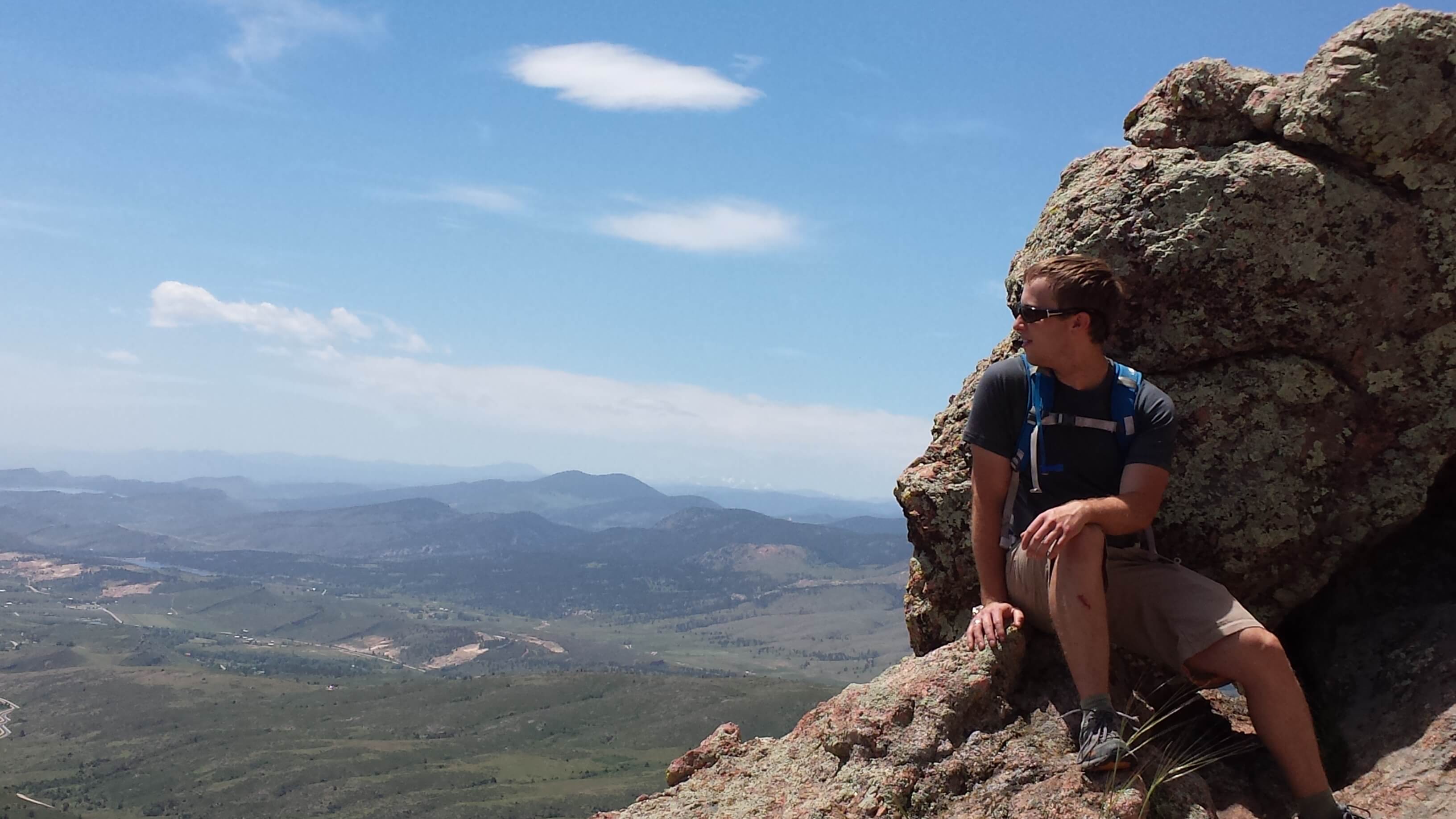 Overlooking Fort Collins from the top of Horsetooth