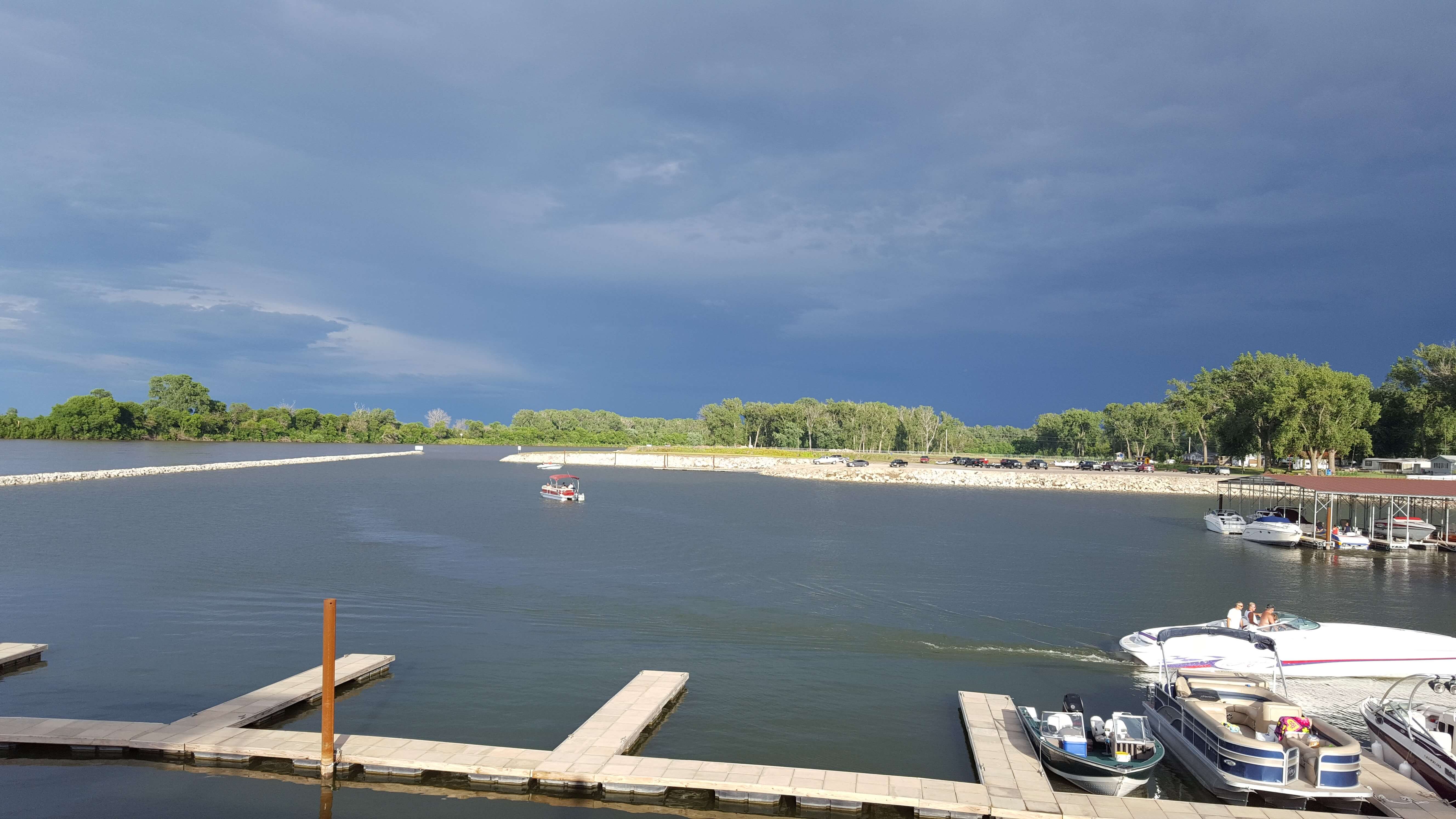 Awesome stormy sky at the Cottonwood Marina, near Blair, NE