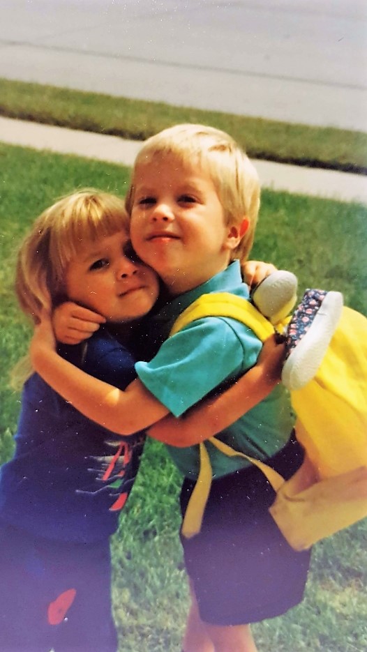 One more hug before he leaves