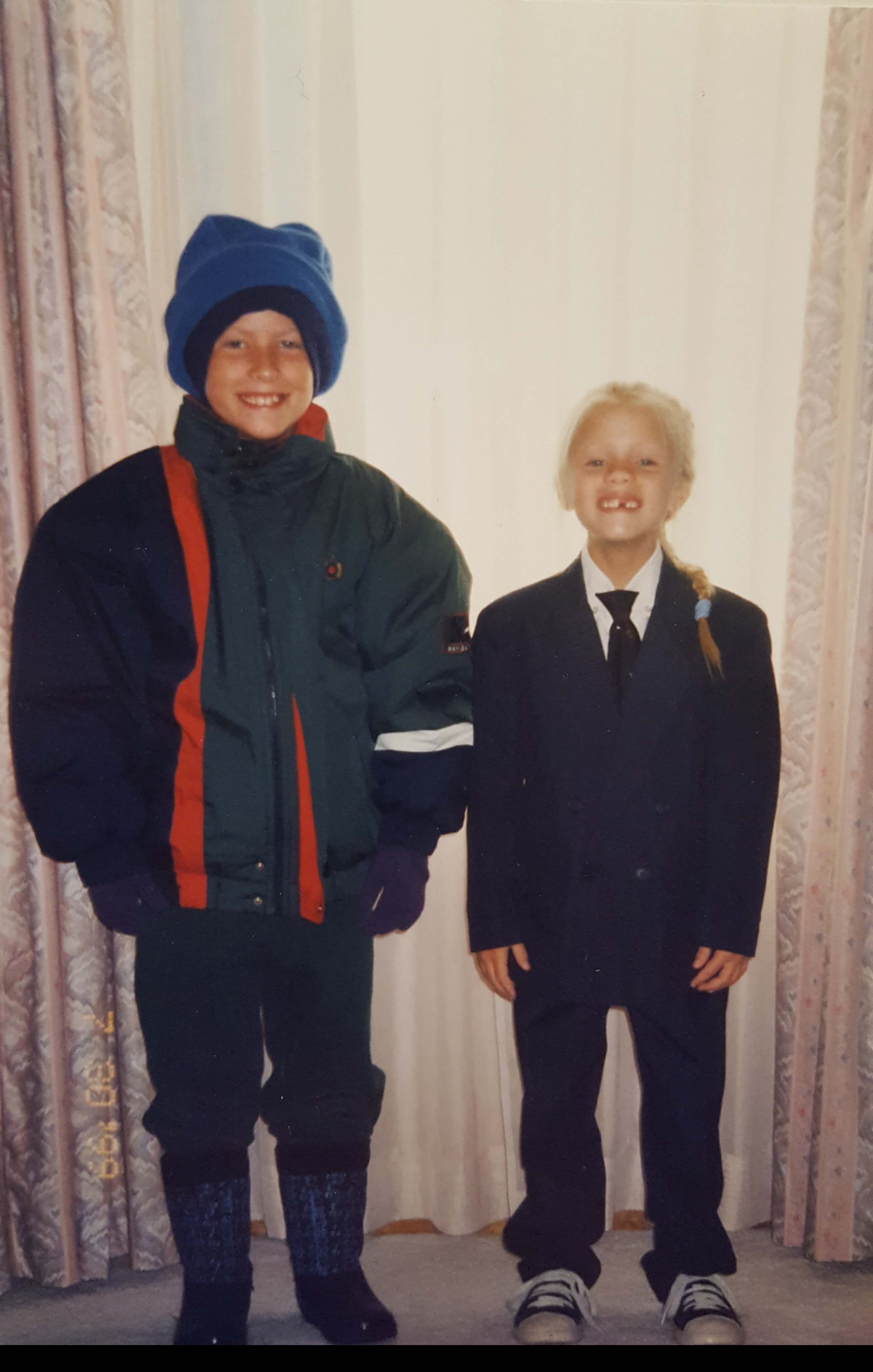 Little girl dressed in boy's suit