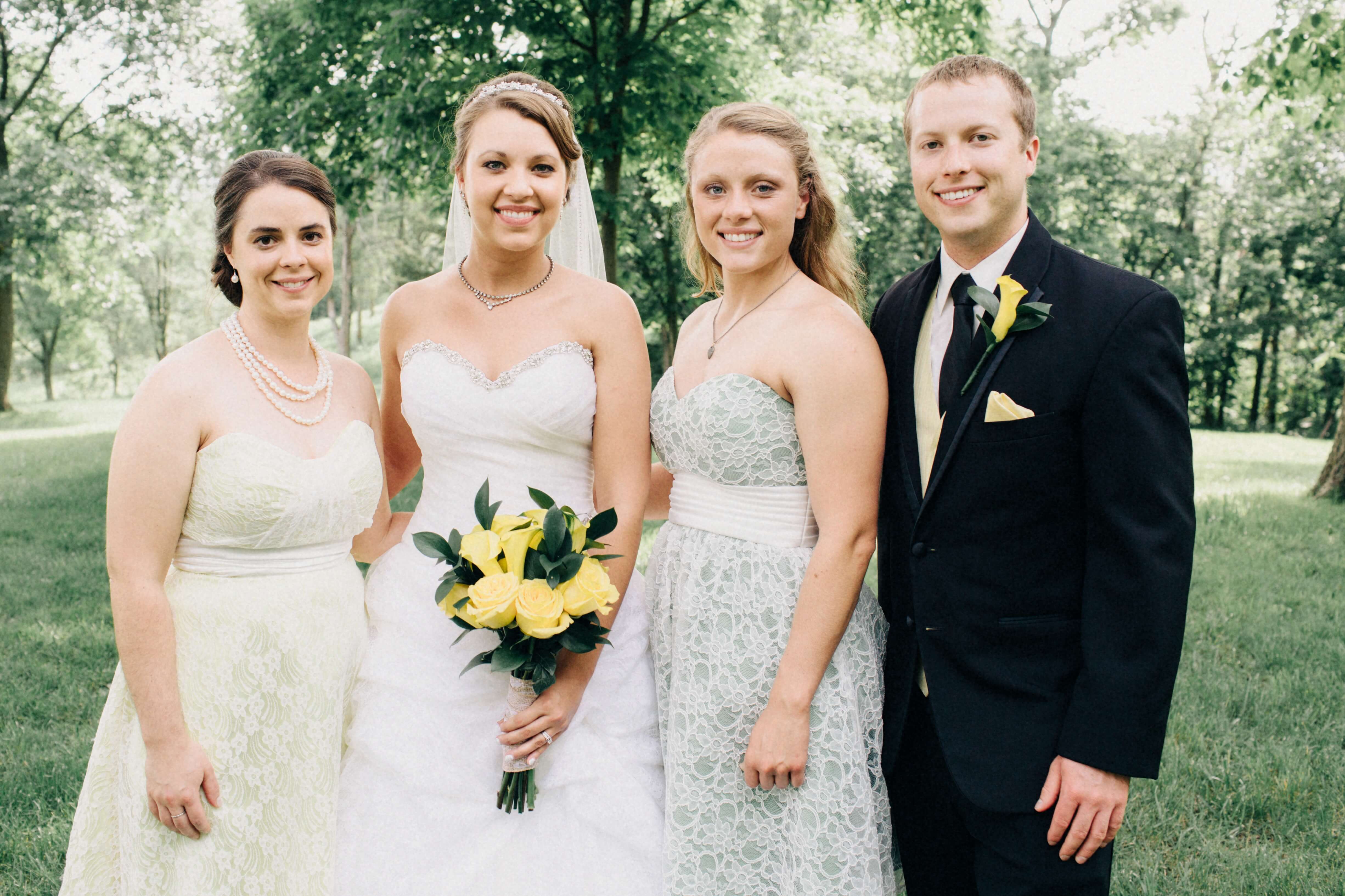 Beautiful Bride and her 3 siblings