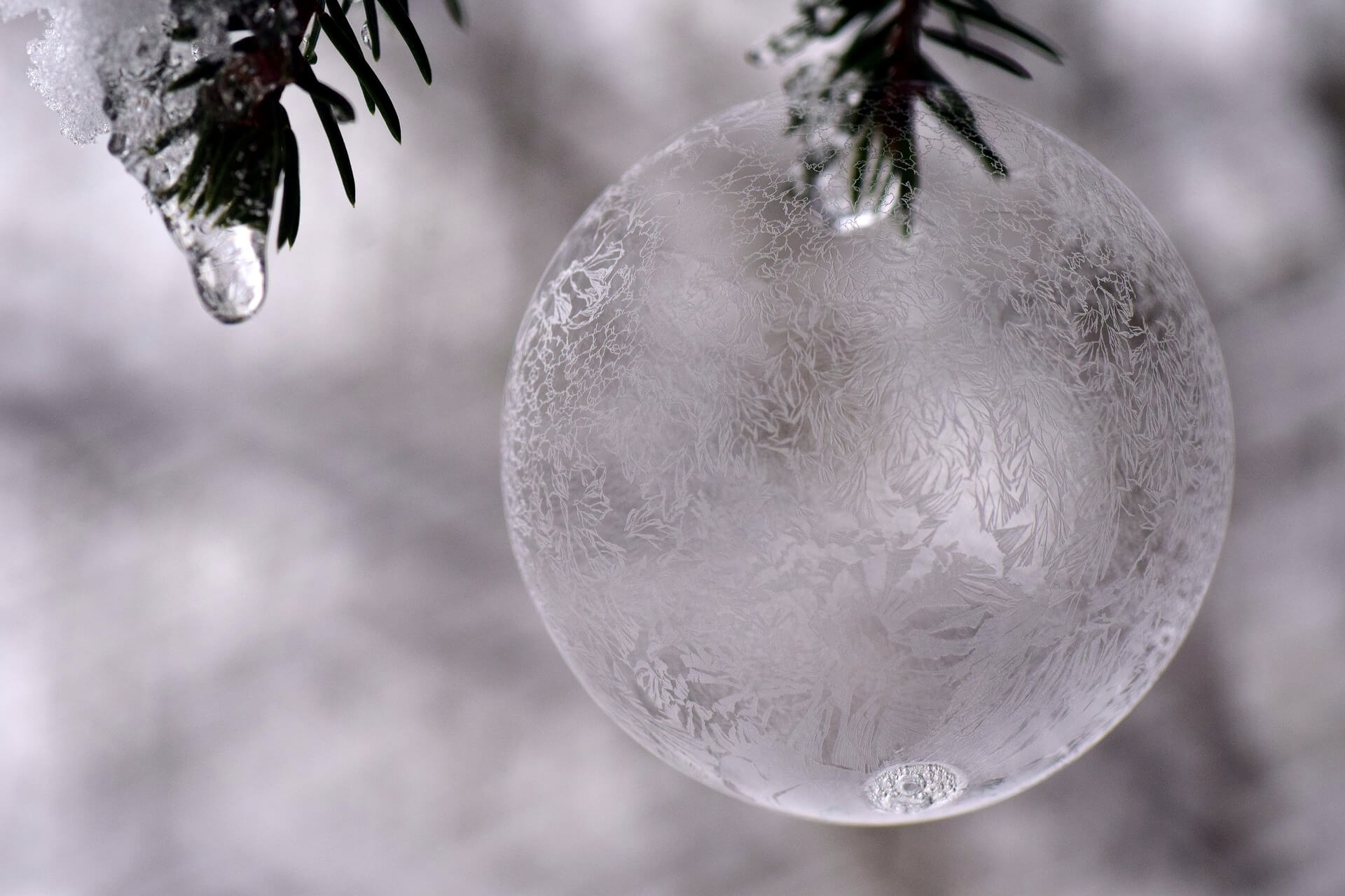 Icy Christmas orb