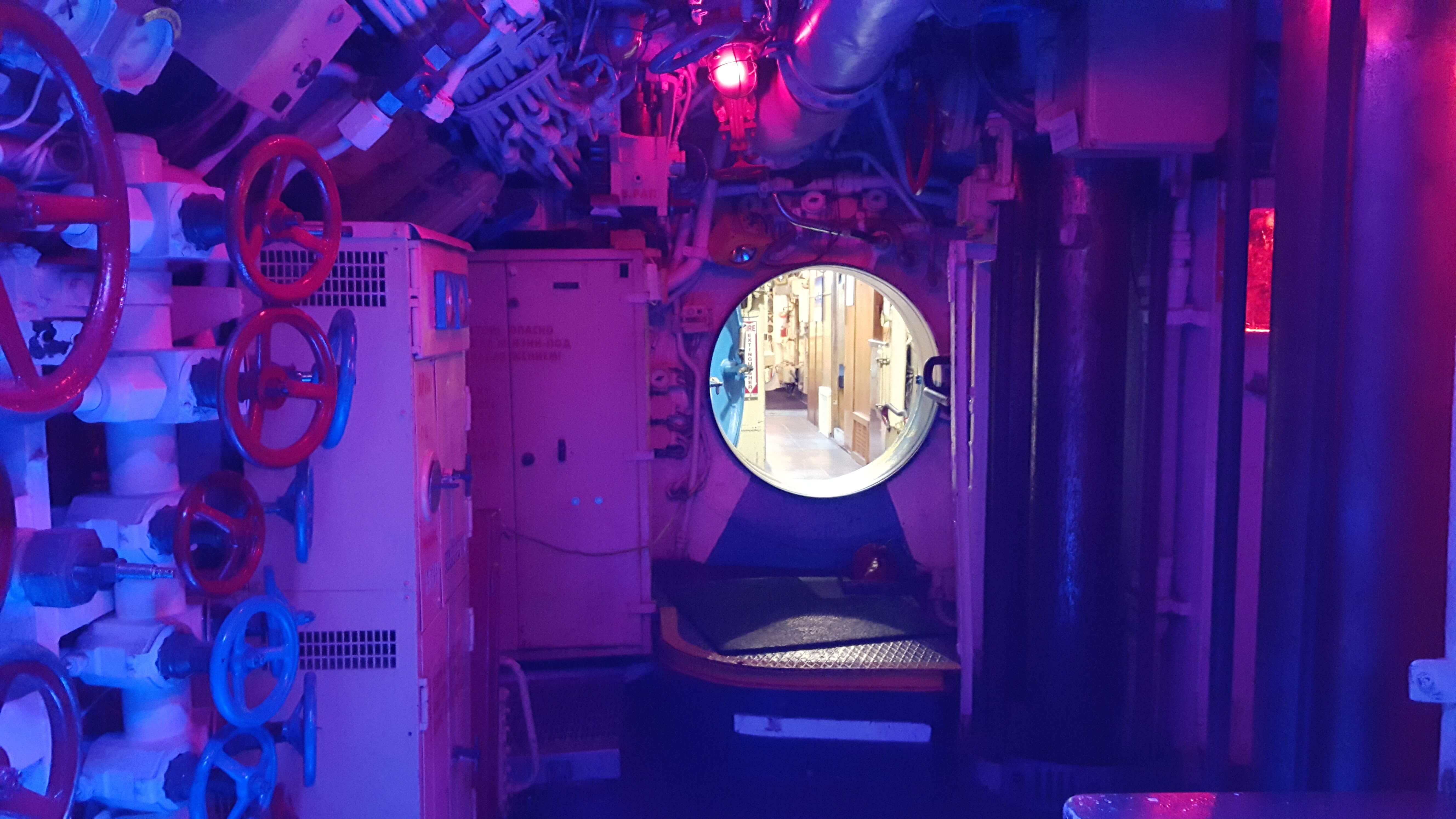 Inside a submarine