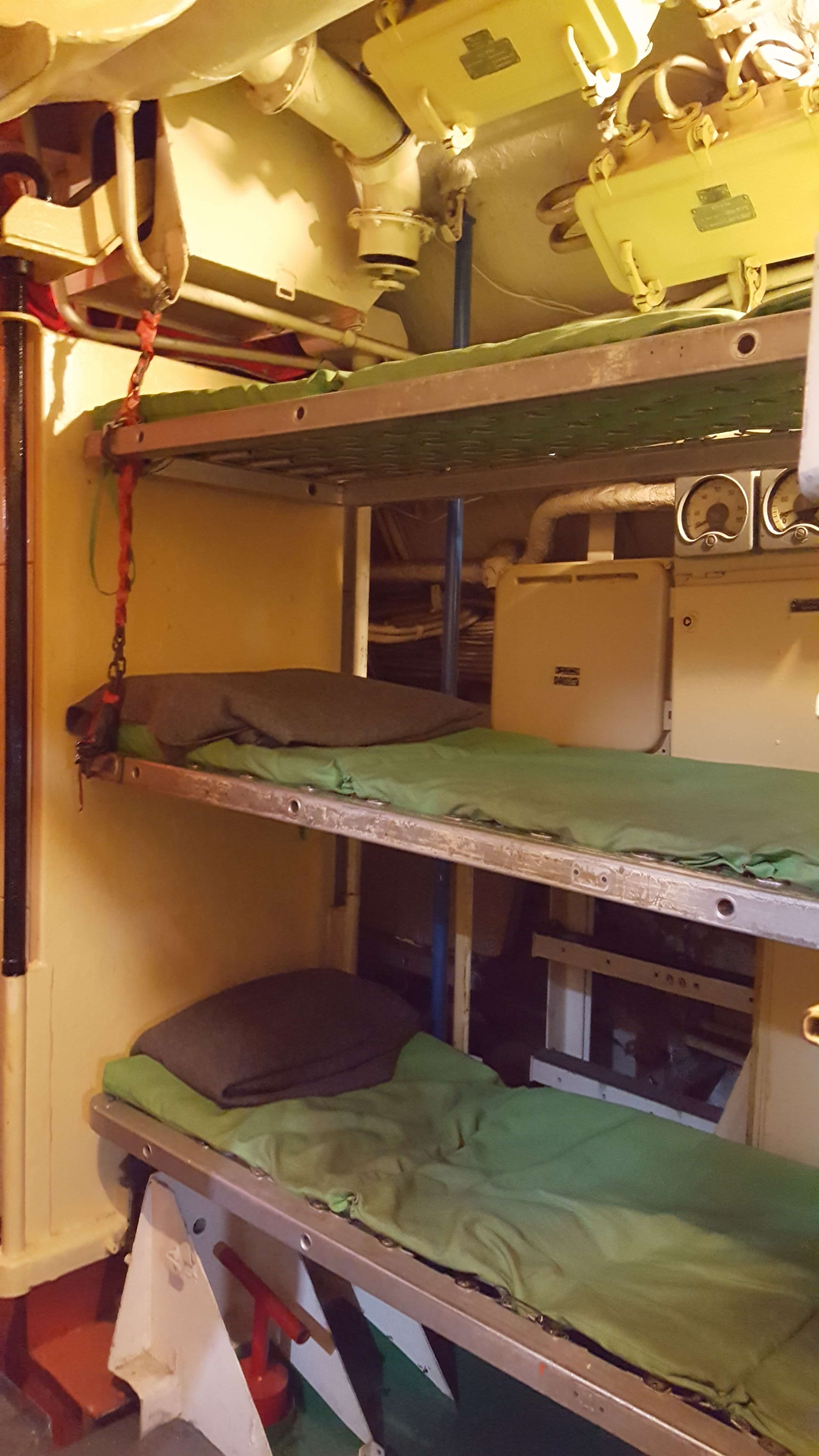 Bunks on a submarine