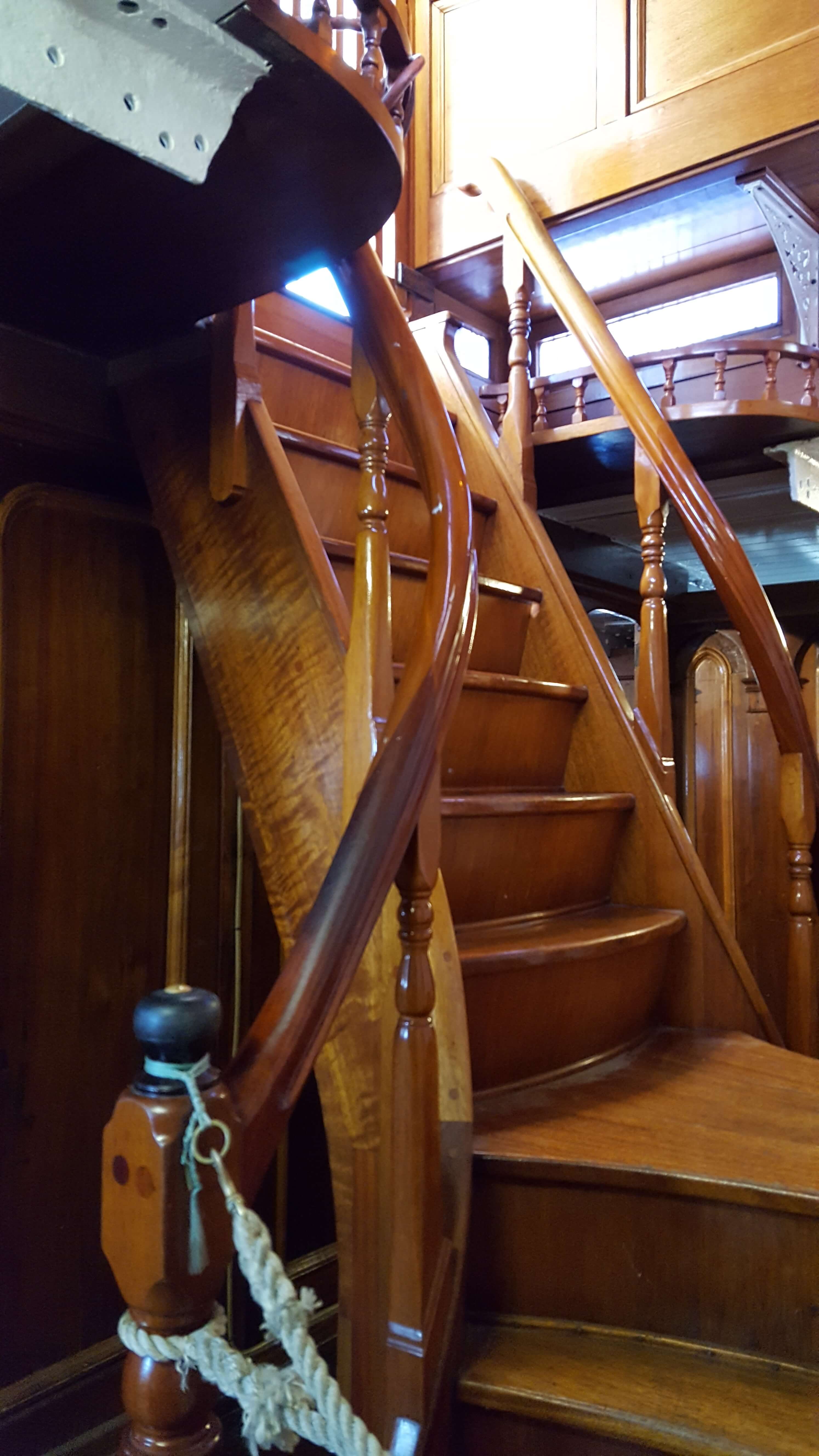 Wooden staircase of the Star of India