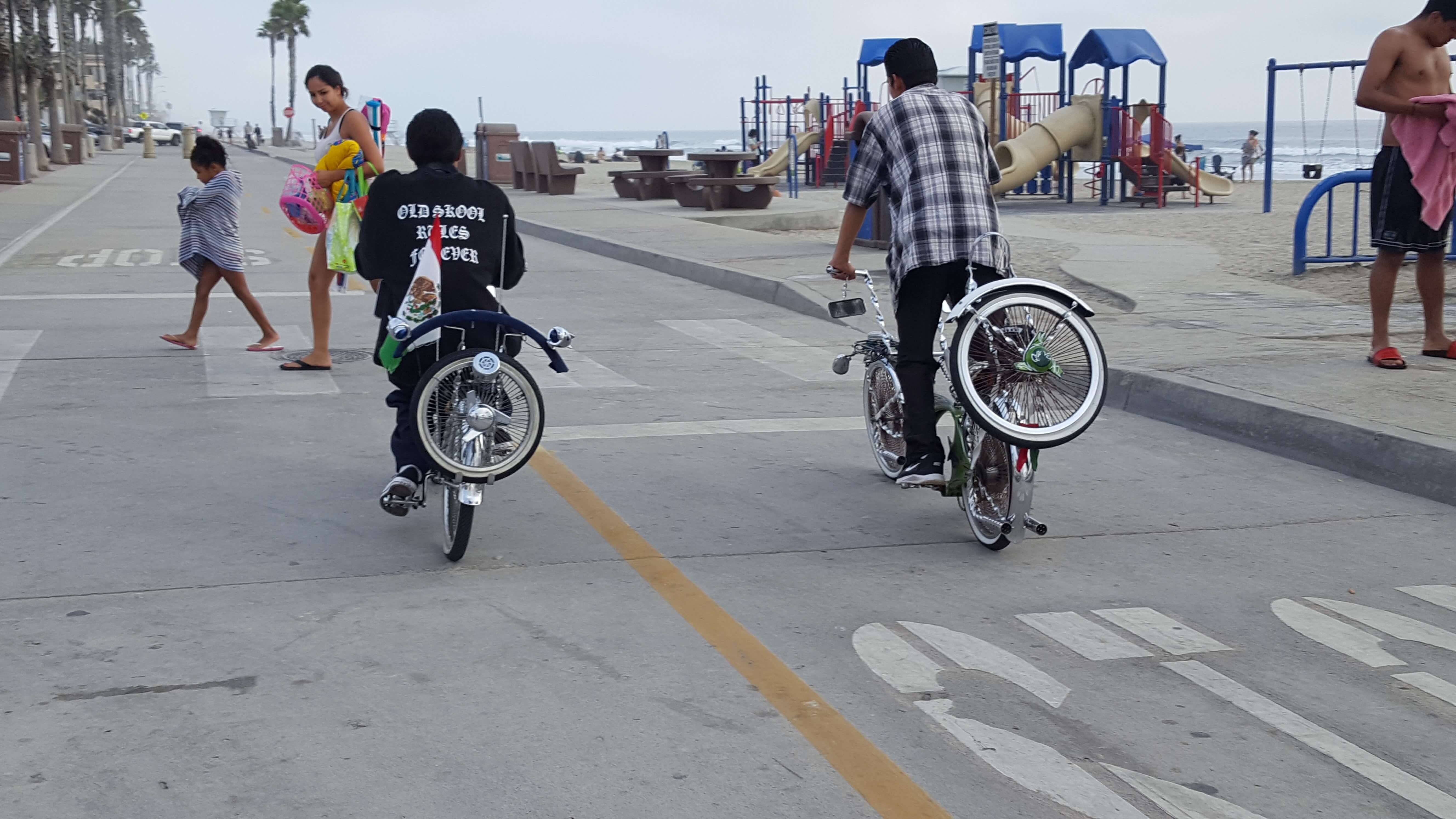 Decked out bicycles at Oceanside Pier