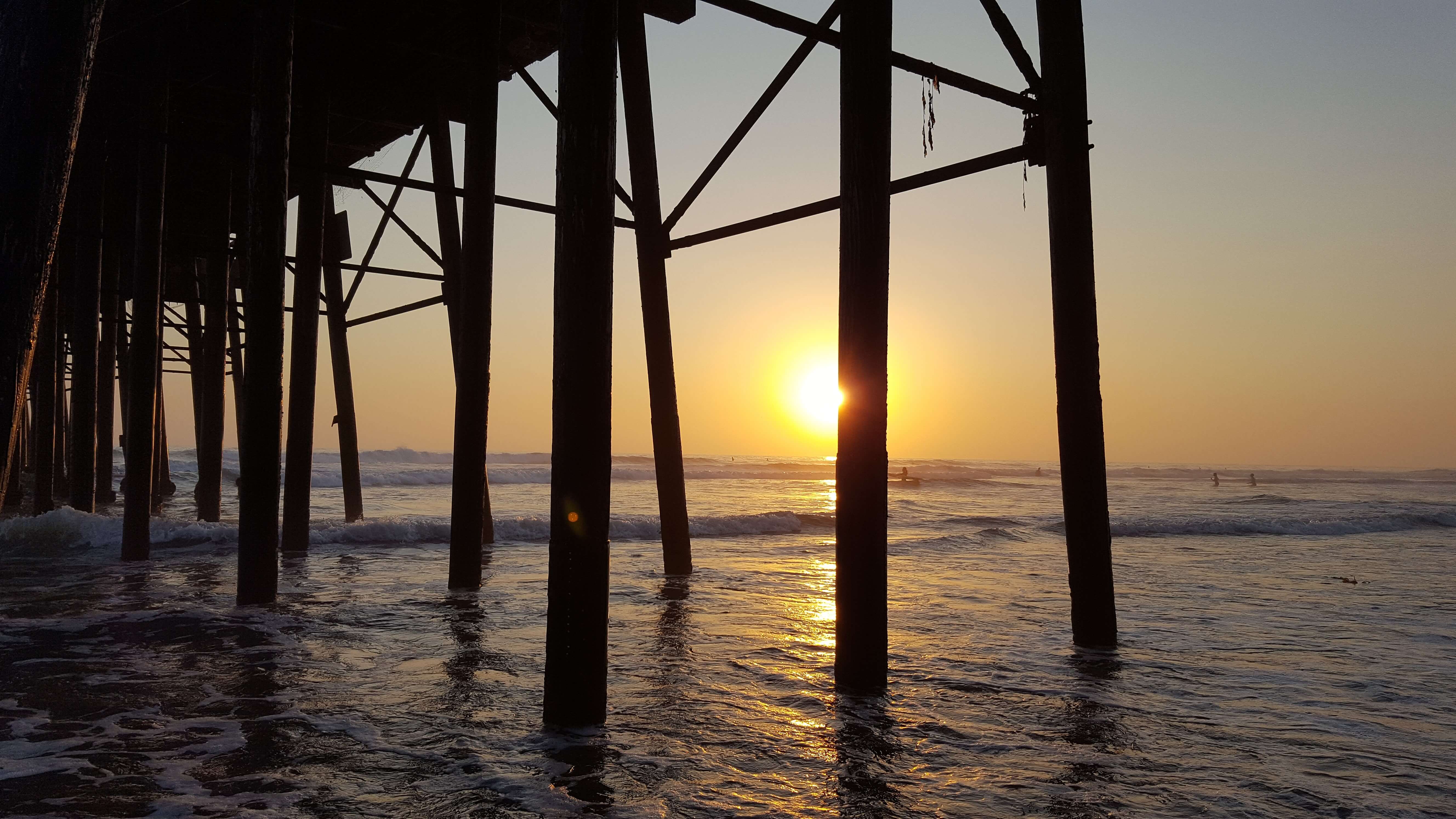 Sunset under Oceanside Pier