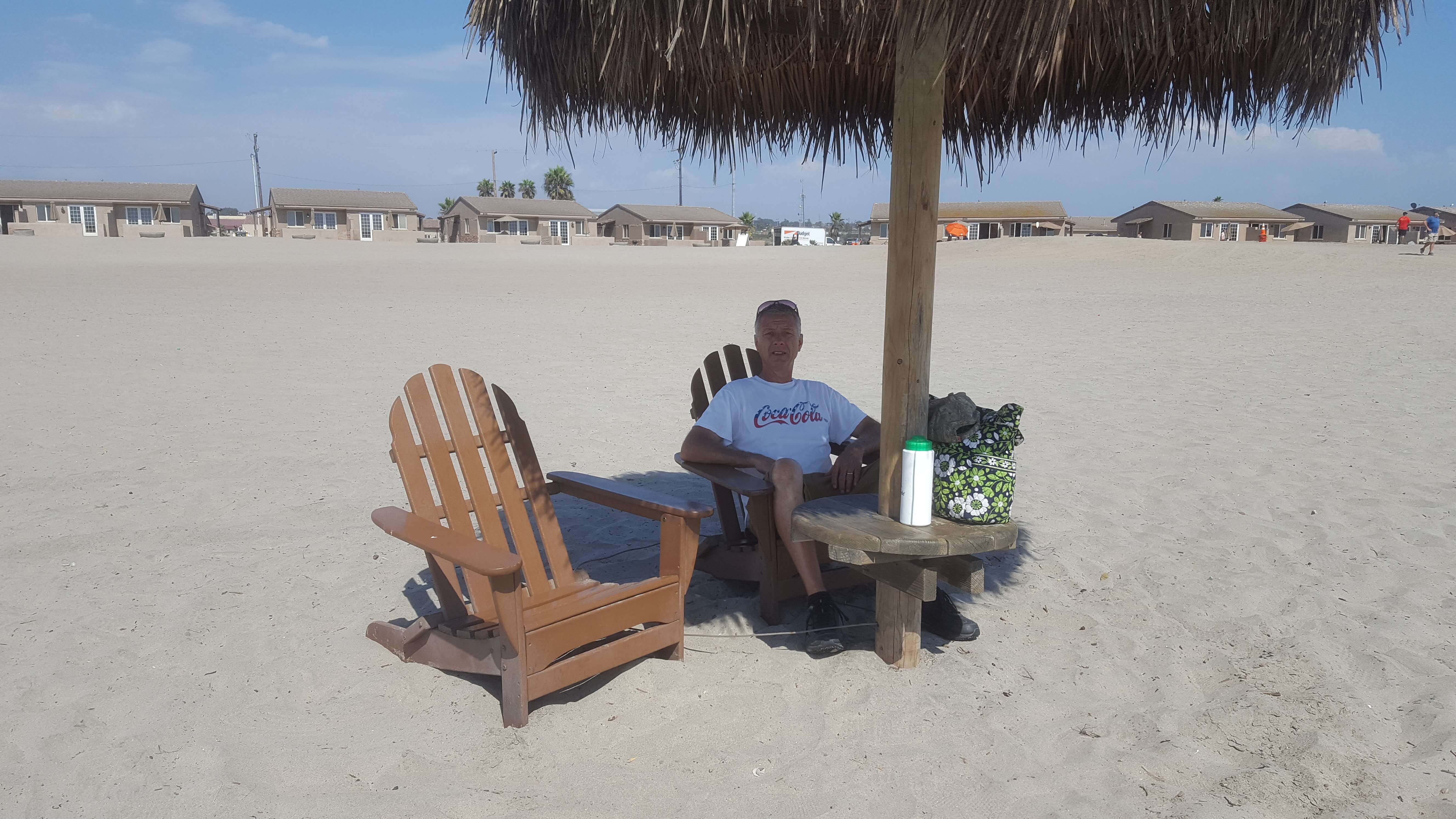 Umbrellas on beach at Camp Pendleton