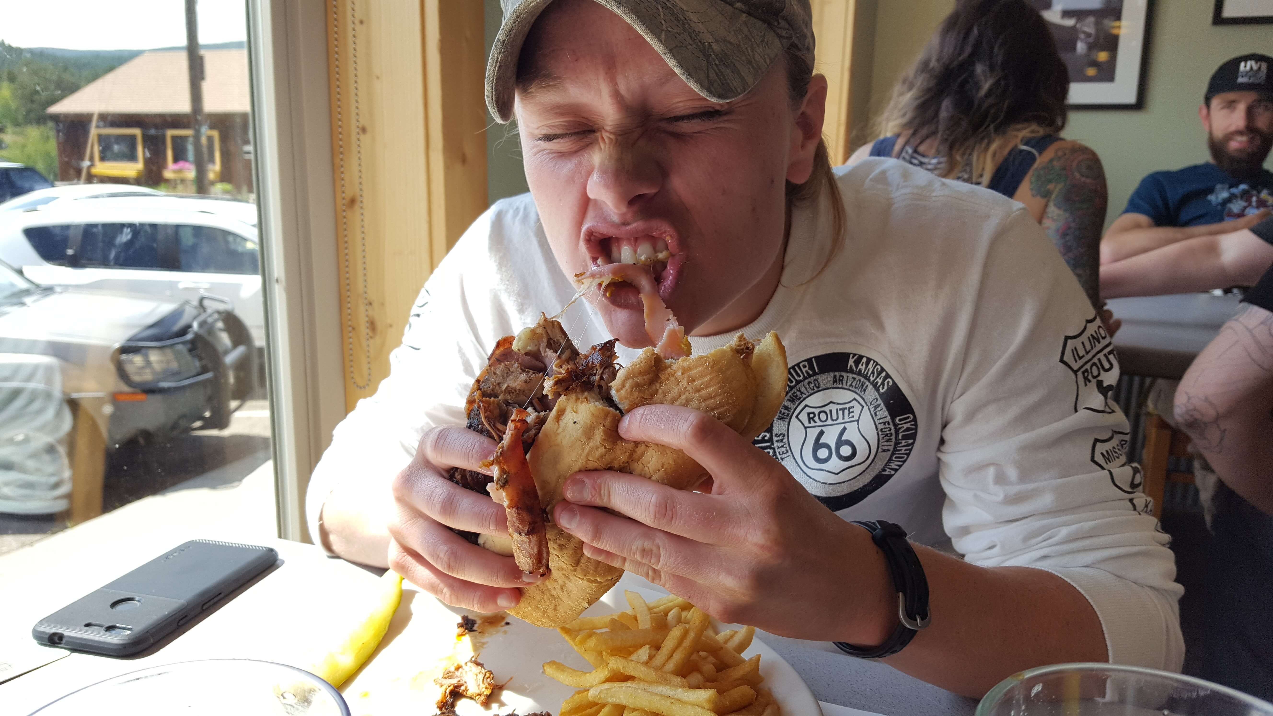 Big lunch at Ned's in Nederland, CO