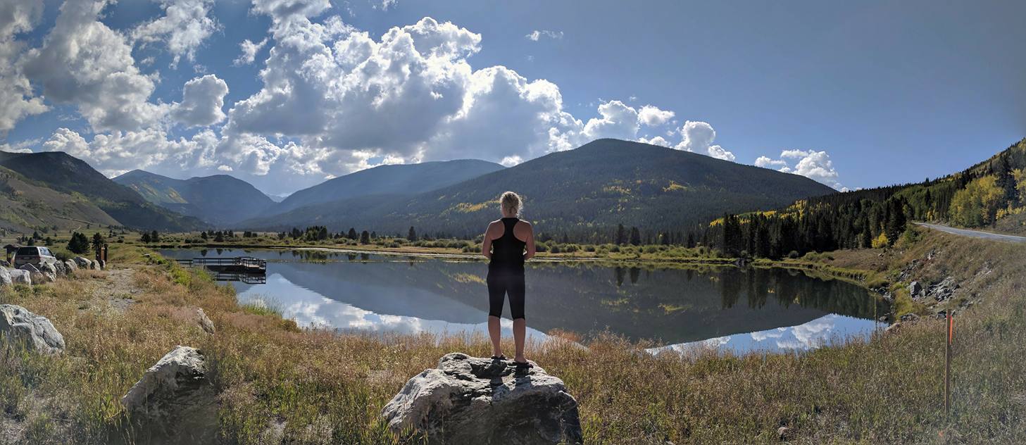 Serene mountain lake scene near Red Cliff, CO