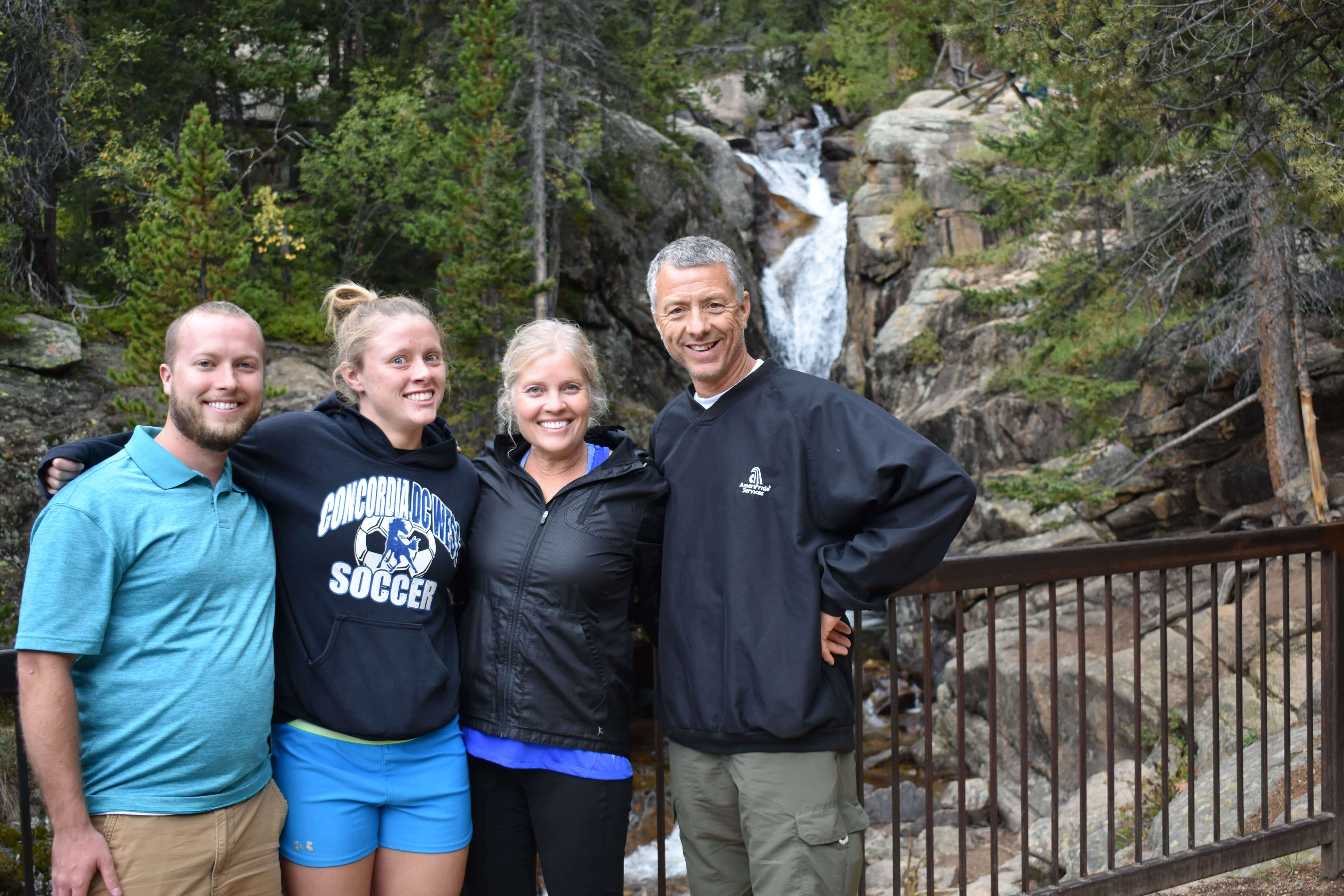 A silly face at Chasm Falls, off Old Fall River Road