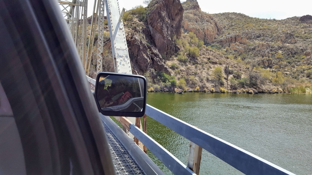One-lane bridge on Apache Trail, near Apache Junction, AZ