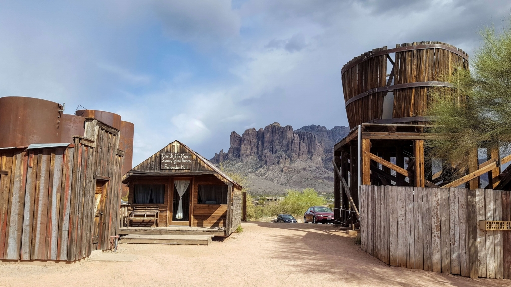 A view of the Superstition Mts from Goldfield Ghost Town, AZ