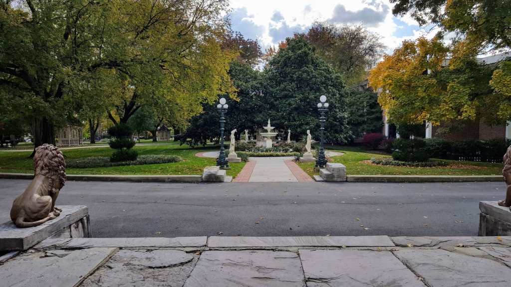 Property view from front steps of Belmont Mansion, Nashville, TN