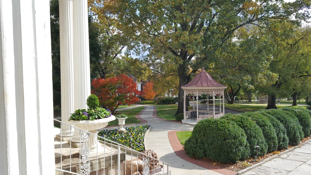 Beautiful grounds of Belmont Mansion in Nashville, TN