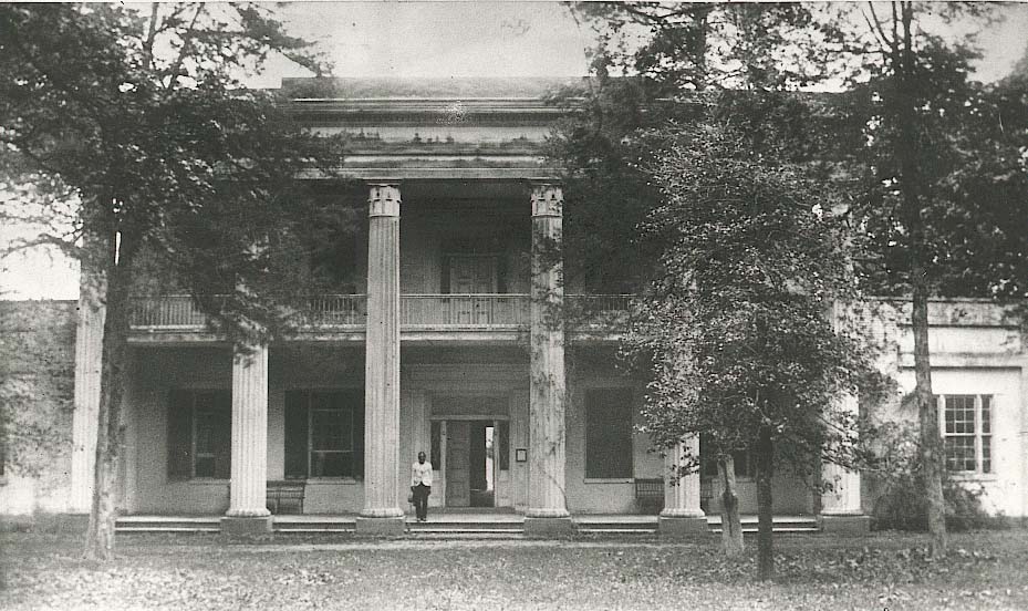 Black man in front of Hermitage, Nashville, TN