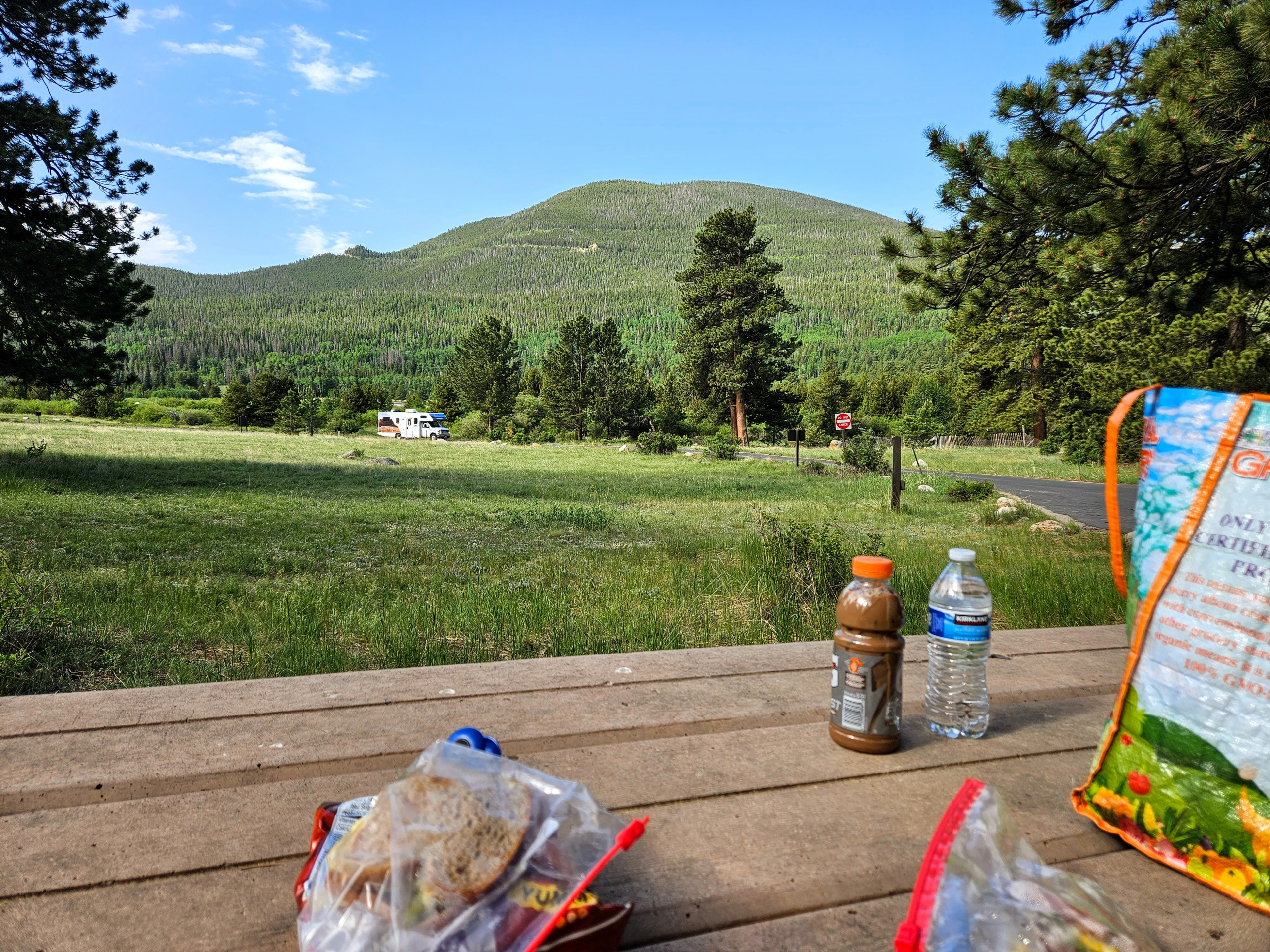 Peaceful breakfast view